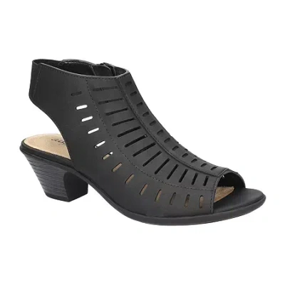 Easy Street Womens Elevate Heeled Sandals In Black