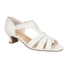 Easy Street Womens Essie Heeled Sandals In White