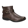 Easy Street Womens Exeter Flat Heel Booties In Brown