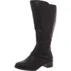 Easy Street Anissa Womens Faux Leather Tall Knee-high Boots In Black