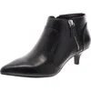 Easy Street Annalee Womens Double Zipper Man Made Kitten Heels In Black