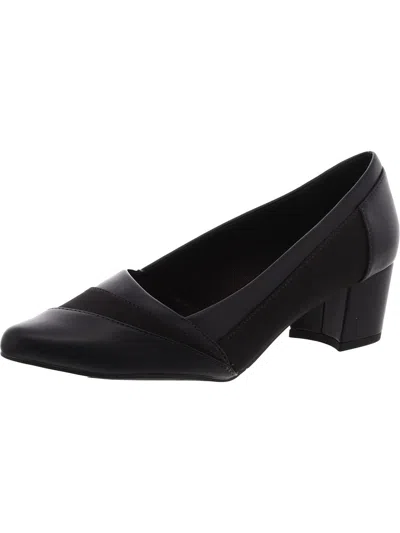 Easy Street Fabulous Womens Metallic Embossed Pumps In Silver