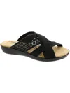 Easy Street Coho Lasercut Slide Sandal In Black