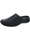 Easy Street Forever Womens Faux Leather Slip On Mules In Black
