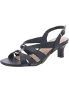EASY STREET WOMENS FAUX LEATHER STRAPPY SLINGBACK SANDALS