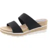 Easy Street Womens Faux Leather Stretch Espadrilles In Multi