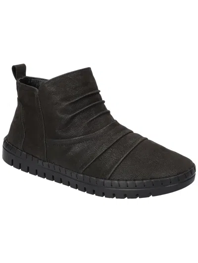 Easy Street Womens Faux Suede Ankle Booties In Black