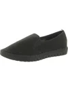 Easy Street Womens Faux Suede Round Toe Flat Shoes In Black