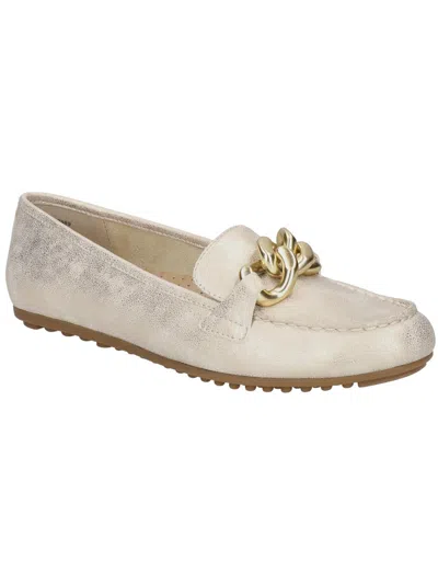 Easy Street Womens Faux Suede Slip On Loafers In Multi