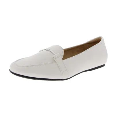 Easy Street Womens Flex Fit Man Made Flat Shoes In White