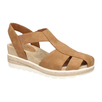 Easy Street Freeport Espadrille Wedge Sandal In Brown