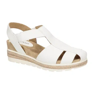 Easy Street Freeport Espadrille Wedge Sandal In White
