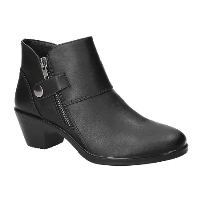 Easy Street Womens Fritzi Block Heel Booties In Black