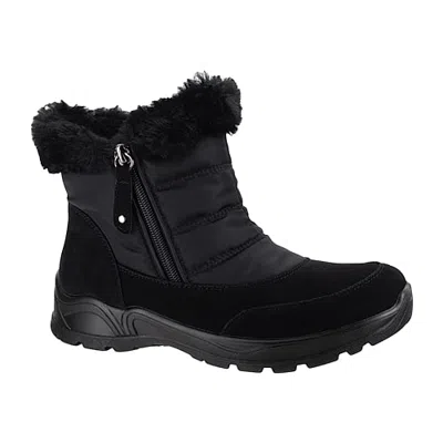 Easy Street Womens Frosty Waterproof Flat Heel Winter Boots In Black
