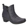 Easy Street Womens Jeanie Block Heel Booties In Blue