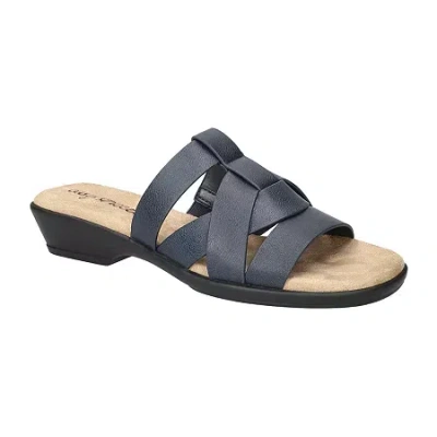 Easy Street Womens Lakeport Slide Sandals In Blue