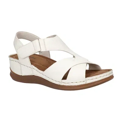 Easy Street Womens Lani Wedge Sandals In Animal Print