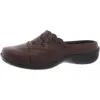 EASY STREET WOMENS LASER CUT FAUX LEATHER MULES