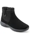 Easy Street Womens Leather Pull On Booties In Black