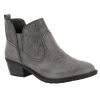 Easy Street Womens Legend Block Heel Booties In Gray