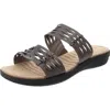 Easy Street Womens Lightweight Slide Sandals In Silver