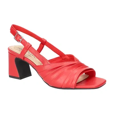 Easy Street Womens Lucie Heeled Sandals In Red