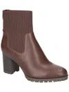 Easy Street Lucia Womens Faux Leather Zip Up Ankle Boots In Brown