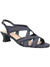 Easy Street Womens Open Toe Dressy Ankle Strap In Navy