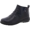 Easy Street Ariadne Womens Faux Leather Cushioned Footbed Ankle Boots In Multi