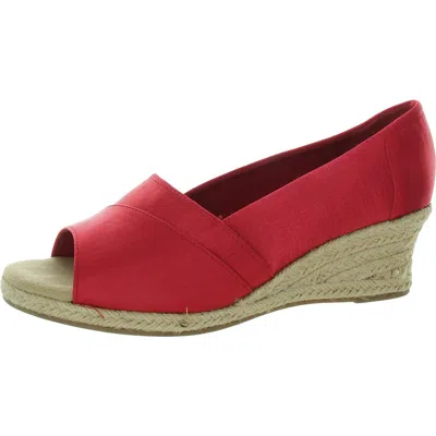Easy Street Women's Jasper Super Flex Espadrille Sandals In Red Thai Silk