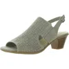 Easy Street Womens Perforated Man Made Ankle Strap In Grey