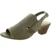 Easy Street Womens Perforated Man Made Ankle Strap In White