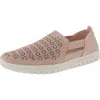 Easy Street Megafresh Womens Perforated Lightweight Slip-on Sneakers In Gold