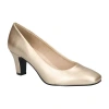 Easy Street Womens Poet Stiletto Heel Pumps In Gold