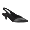 Easy Street Womens Pointed Closed Toe Kitten Heel Pumps In Black
