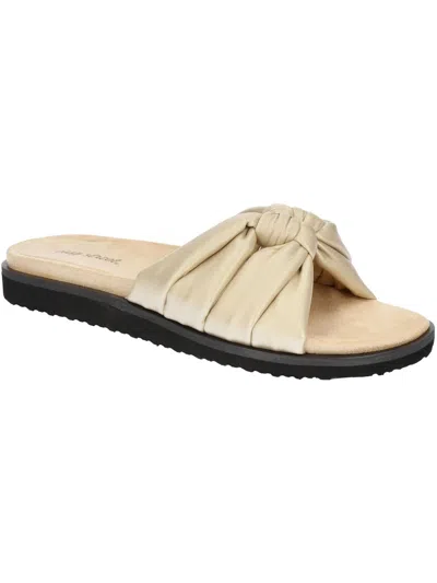 EASY STREET WOMENS ROUND TOE FLAT SLIDE SANDALS