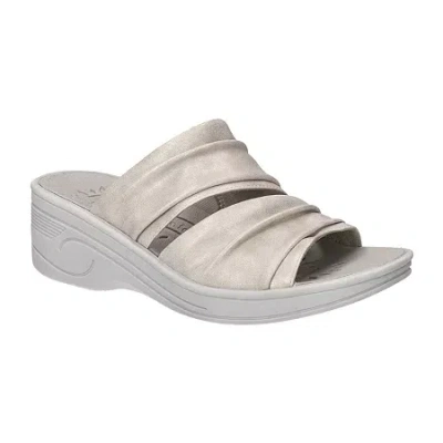 Easy Street Womens Seeker Wedge Sandals In Silver