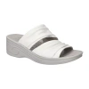Easy Street Womens Seeker Wedge Sandals In White