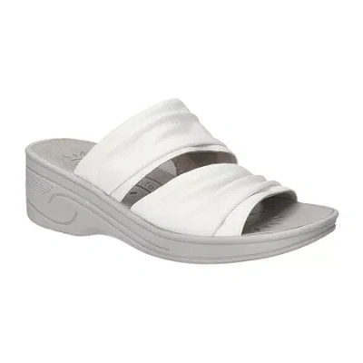 Easy Street Womens Seeker Wedge Sandals In White
