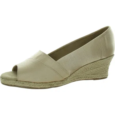 Easy Street Womens Slip On Peep Toe Espadrilles In Multi
