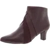 EASY STREET WOMENS SNAKE PRINT FAUX LEATHER BOOTIES
