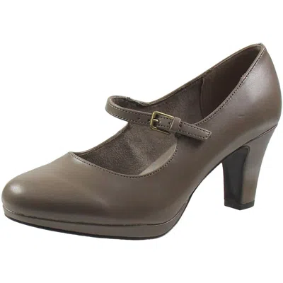Easy Street Womens Solid Manmade Mary Jane Heels