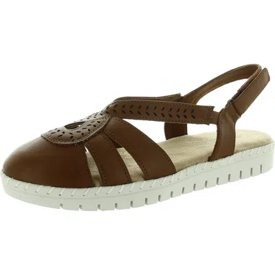Easy Street Womens Textured Man Made Ankle Strap In Multi