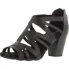 Easy Street Amaze Womens Faux Leather Gladiator Dress Sandals In Black