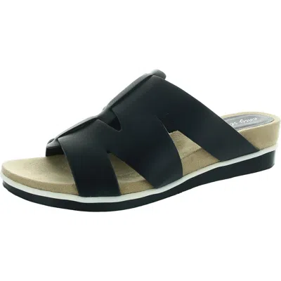Easy Street Womens Strappy Man Made Slide Sandals In Blue