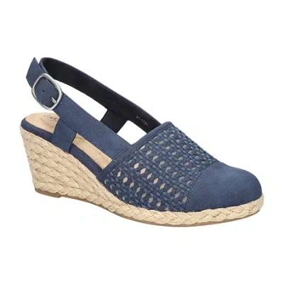 Easy Street Womens Taffy Wedge Sandals In Multi