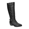 Easy Street Womens Tenille Flat Heel Riding Boots In Black