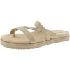 Easy Street Womens Toe Loop Manmade Slide Sandals In Gold