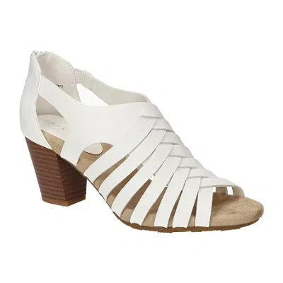 Easy Street Womens Vanni Heeled Sandals In White