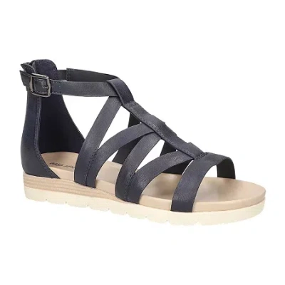 Easy Street Womens Vila Wedge Sandals In Blue